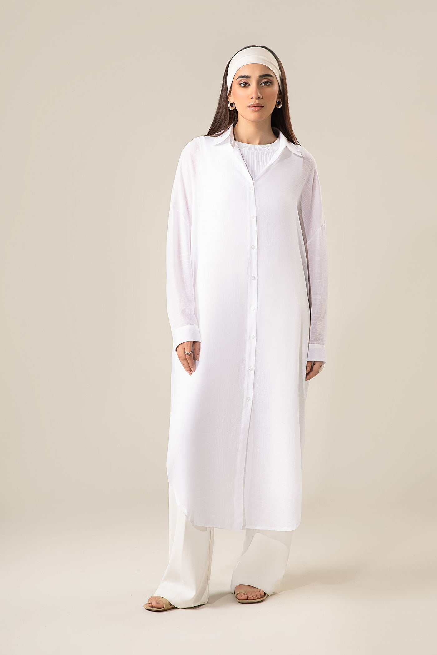 Long Button Down Shirt Dress | WEST-S25-12A