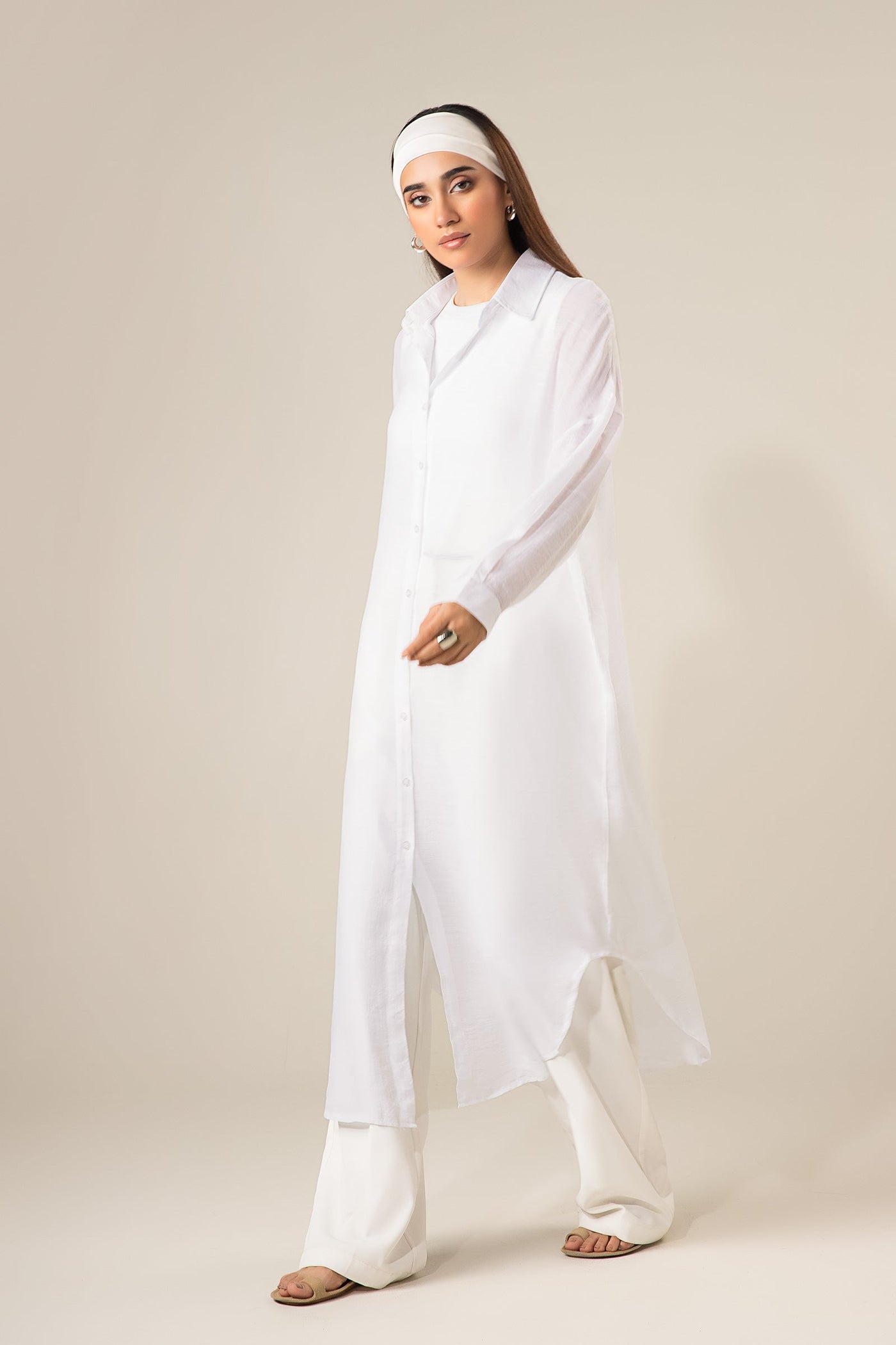 Long Button Down Shirt Dress | WEST-S25-12A