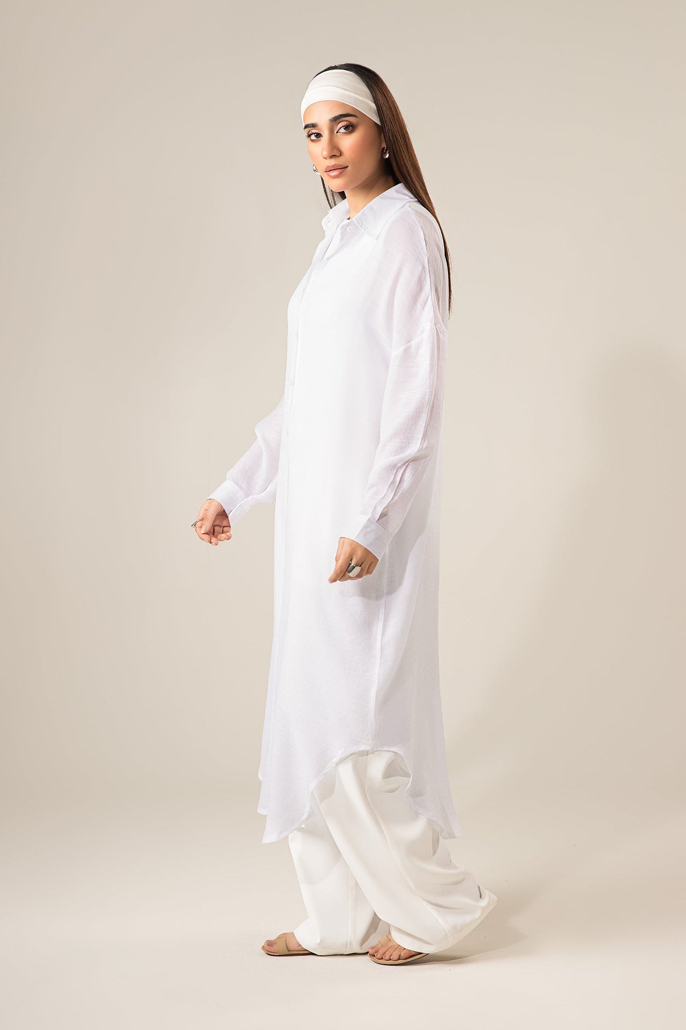 Long Button Down Shirt Dress | WEST-S25-12A