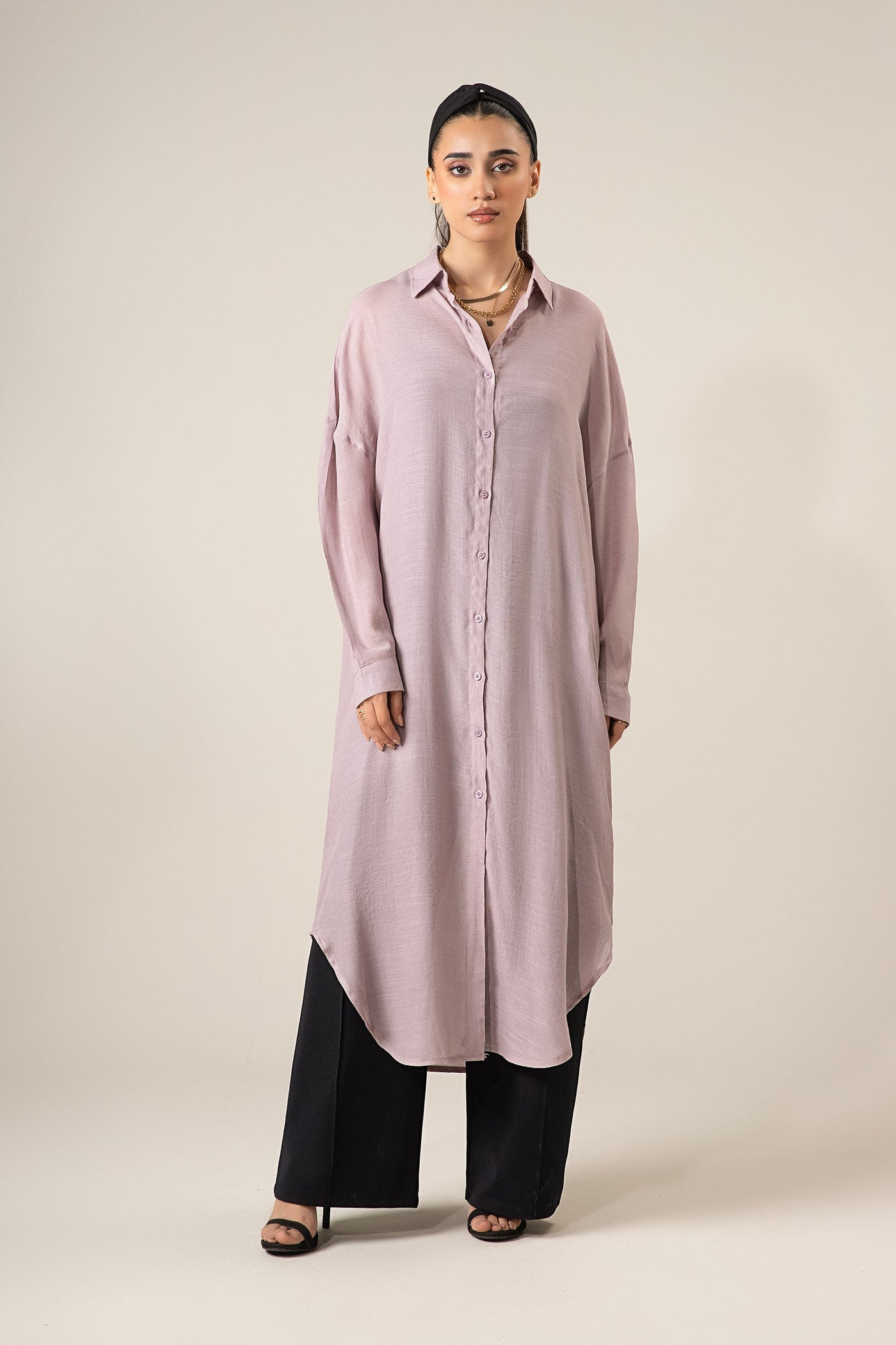 Long Button Down Shirt Dress | WEST-S25-12B