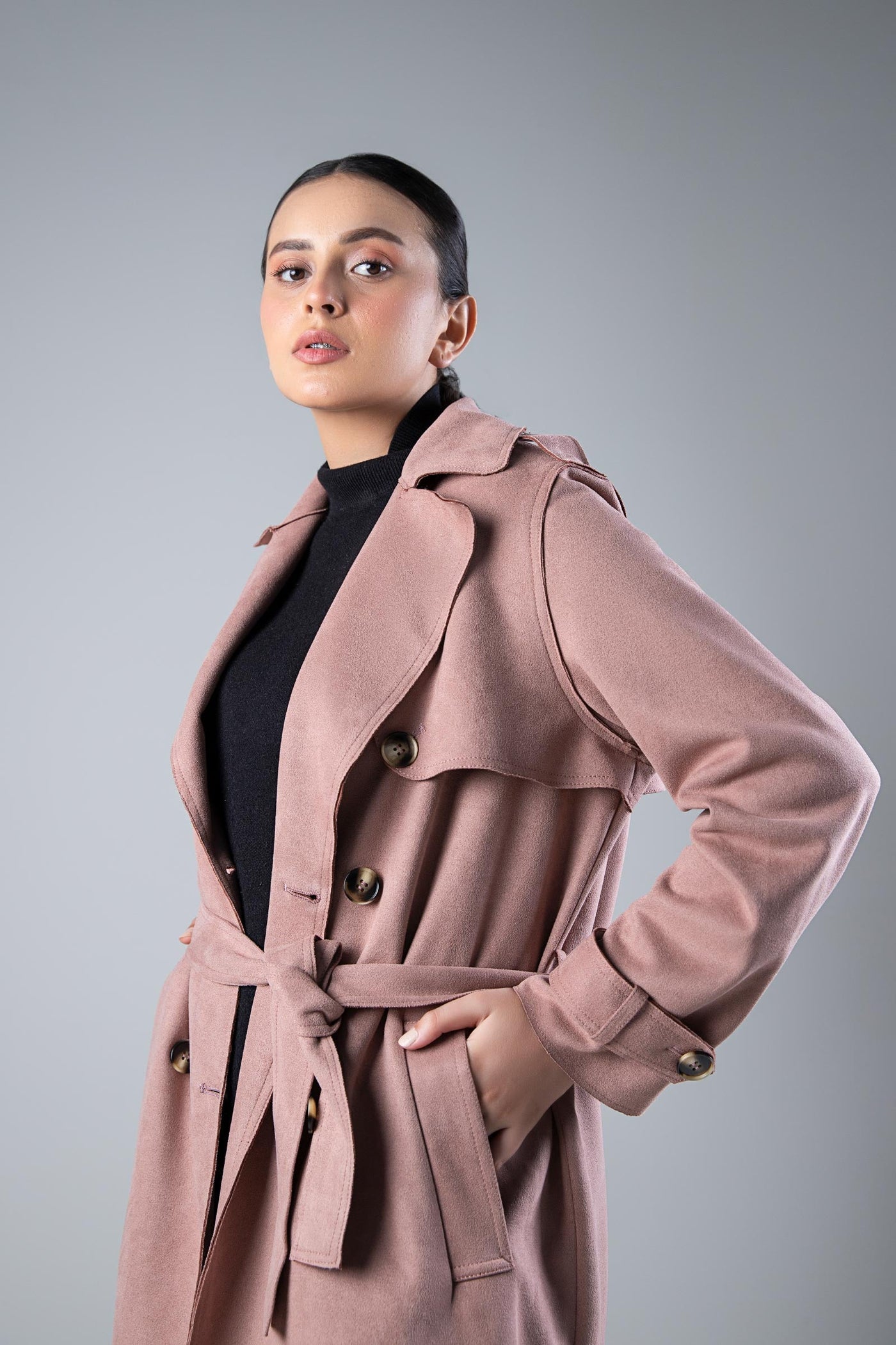 Suede Trench Coat | WEST-W24-28A