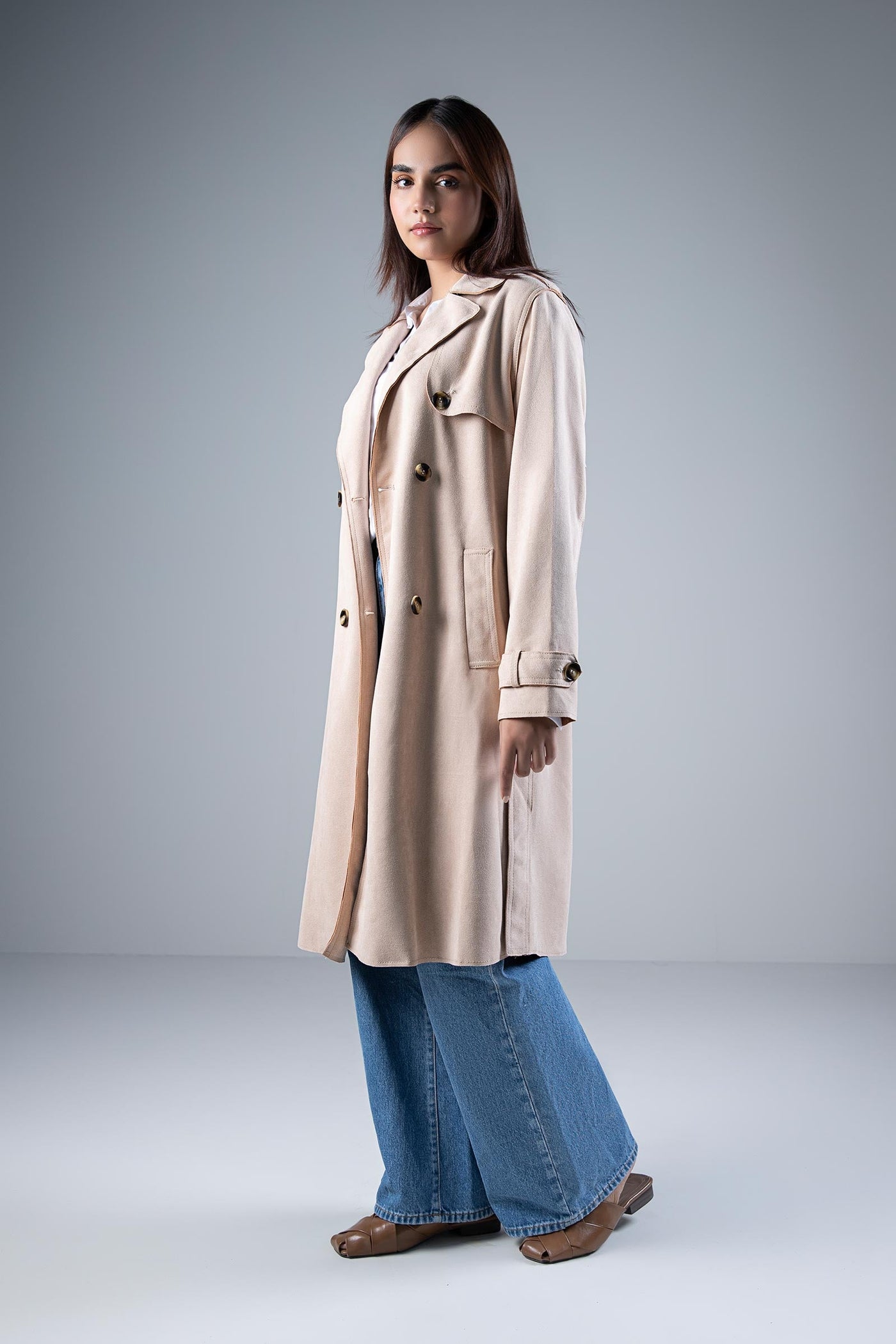 Suede Trench Coat | WEST-W24-28B