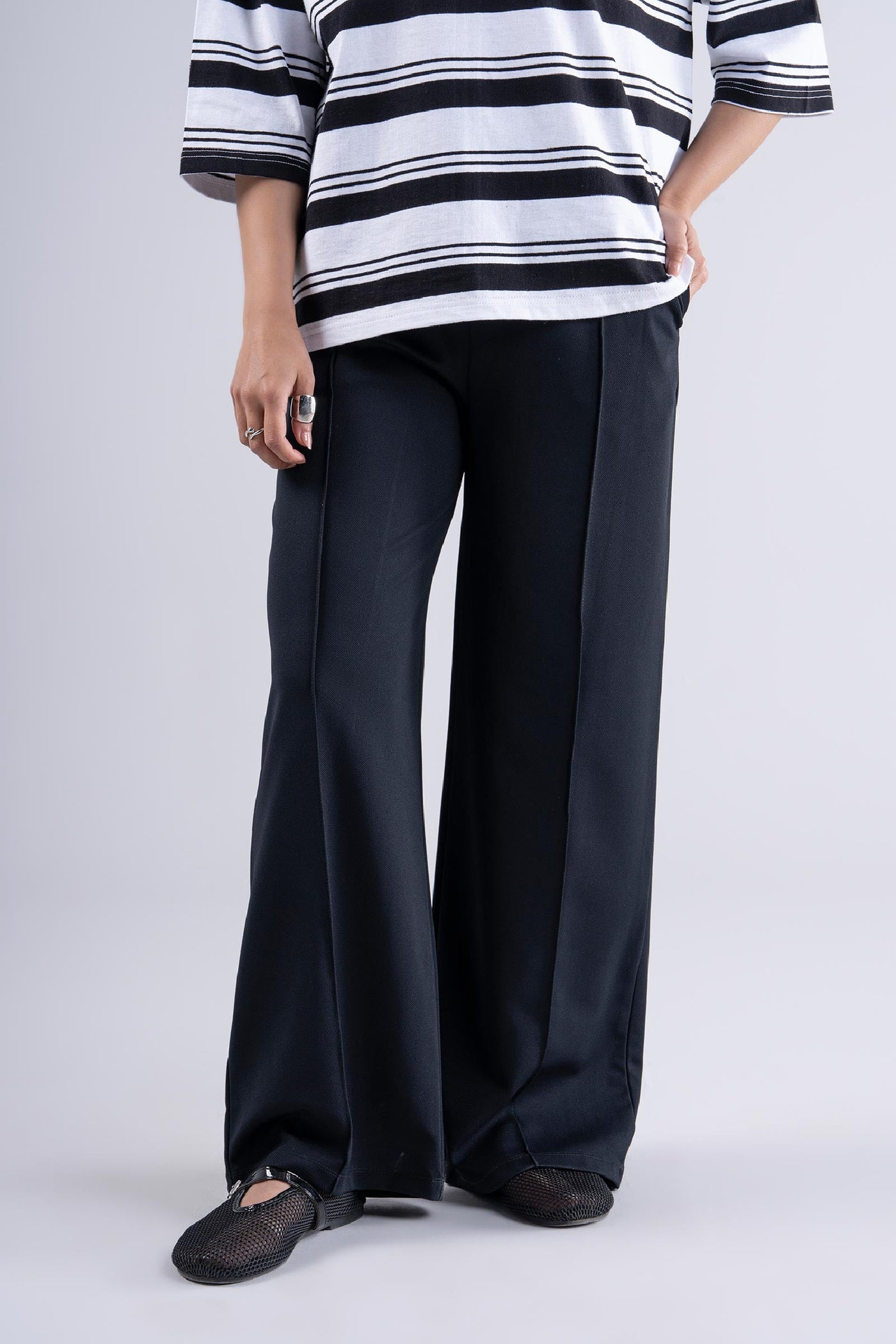 Wide Leg Knitted Pants | WEST-S25-36