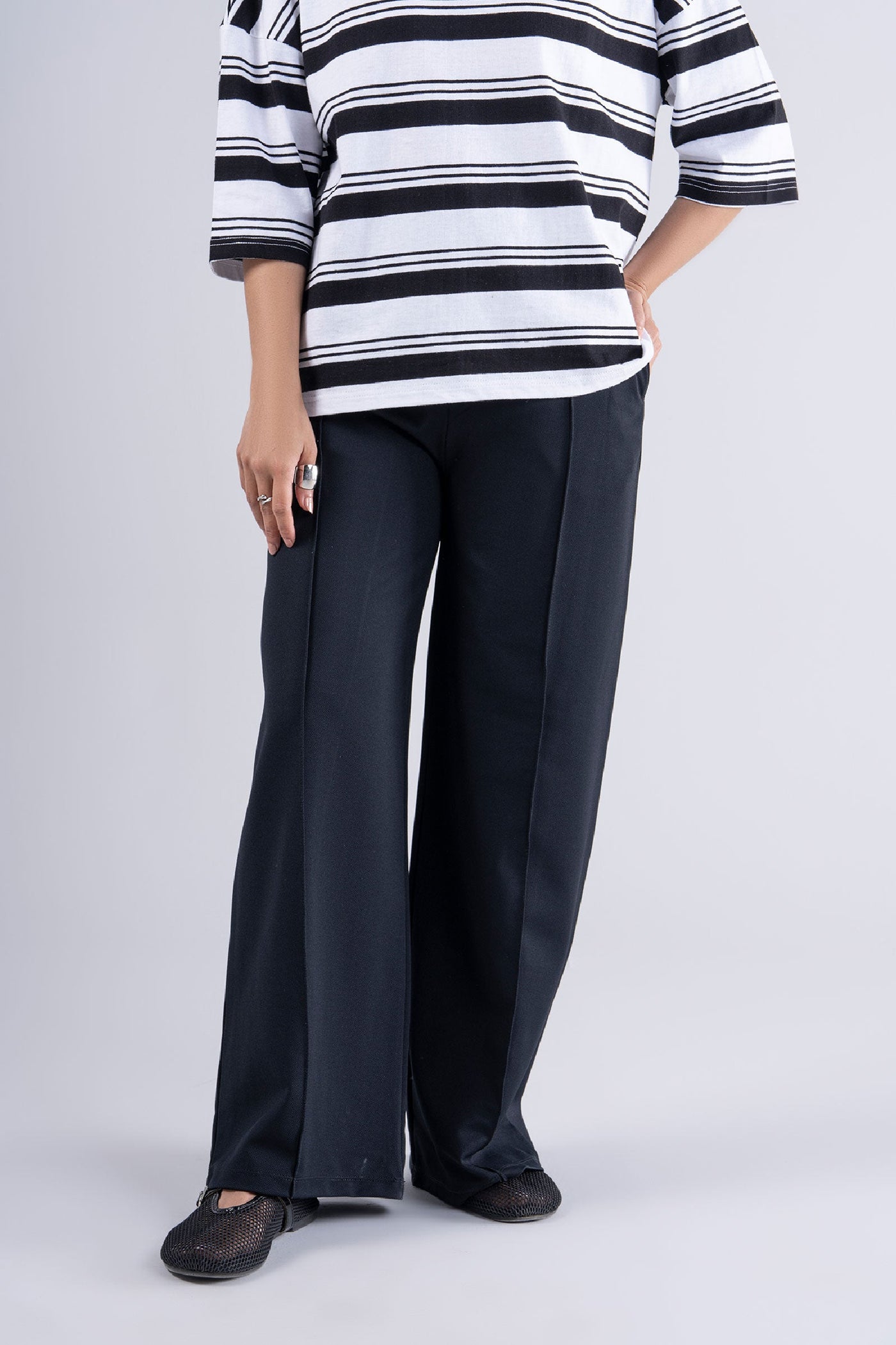 Wide Leg Knitted Pants | WEST-S25-36