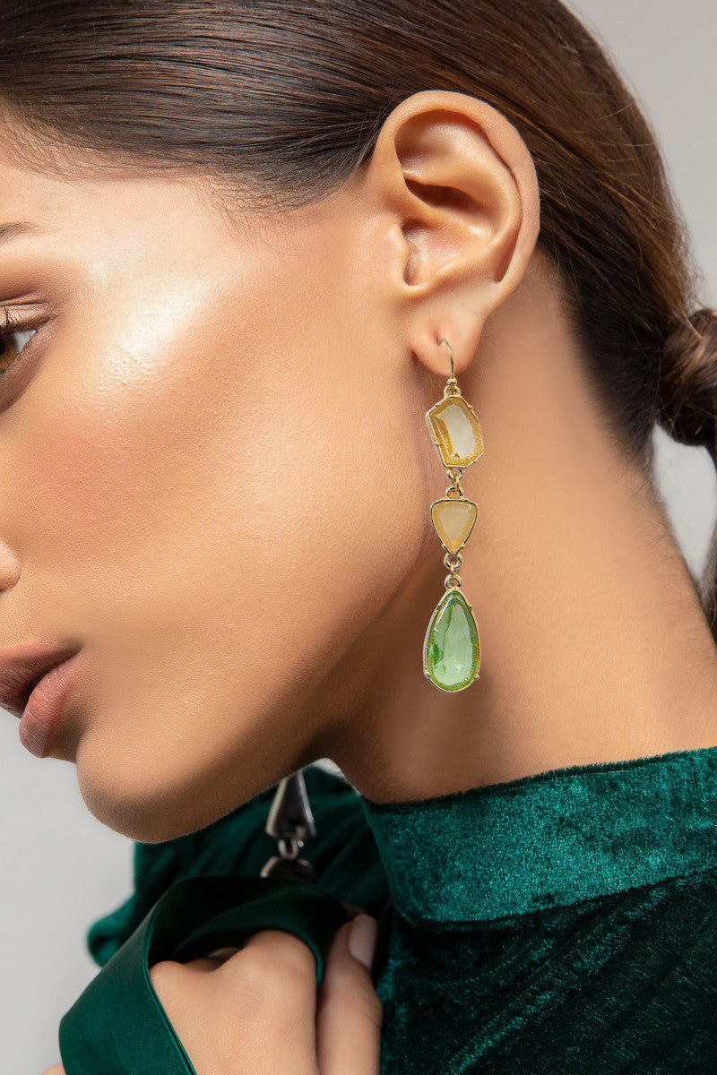 Earrings Green AER-W21-053